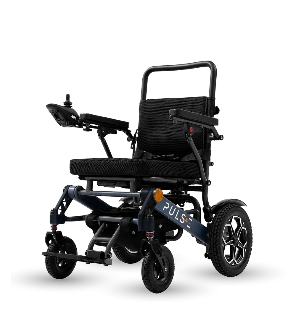 Pulse TravelMate electric wheelchair, front view