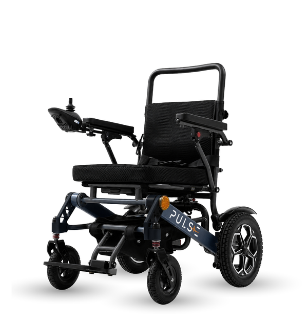 Pulse TravelMate electric wheelchair, front view