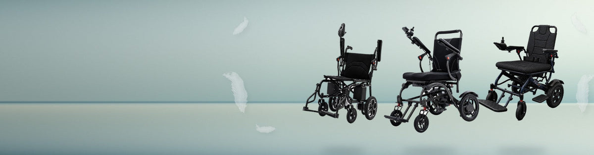Pulse lightweight electric wheelchairs floating with feathers